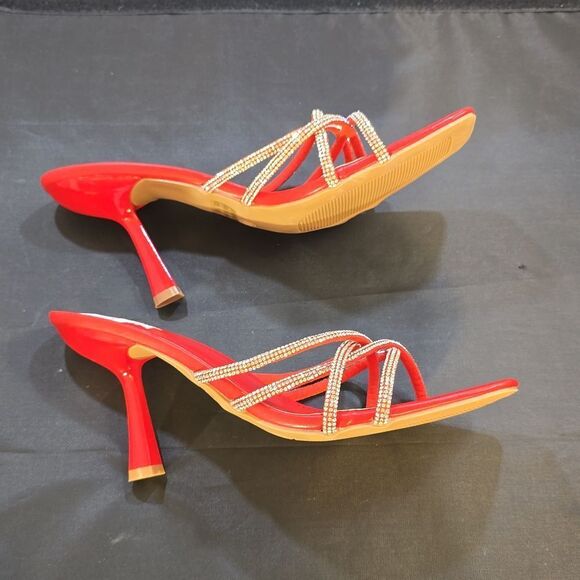 BRAND NEW WILD DIVA RHINESTONE EMBELLISHMENTS ELEGANT STILETTO  HEELS SA… - Picture 9 of 14